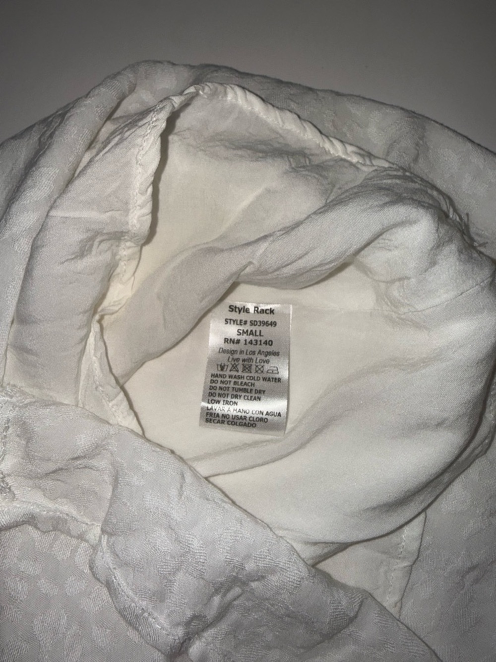 Style Rack White Racerback Lined Textured Mini Dress Small - Picture 6 of 6